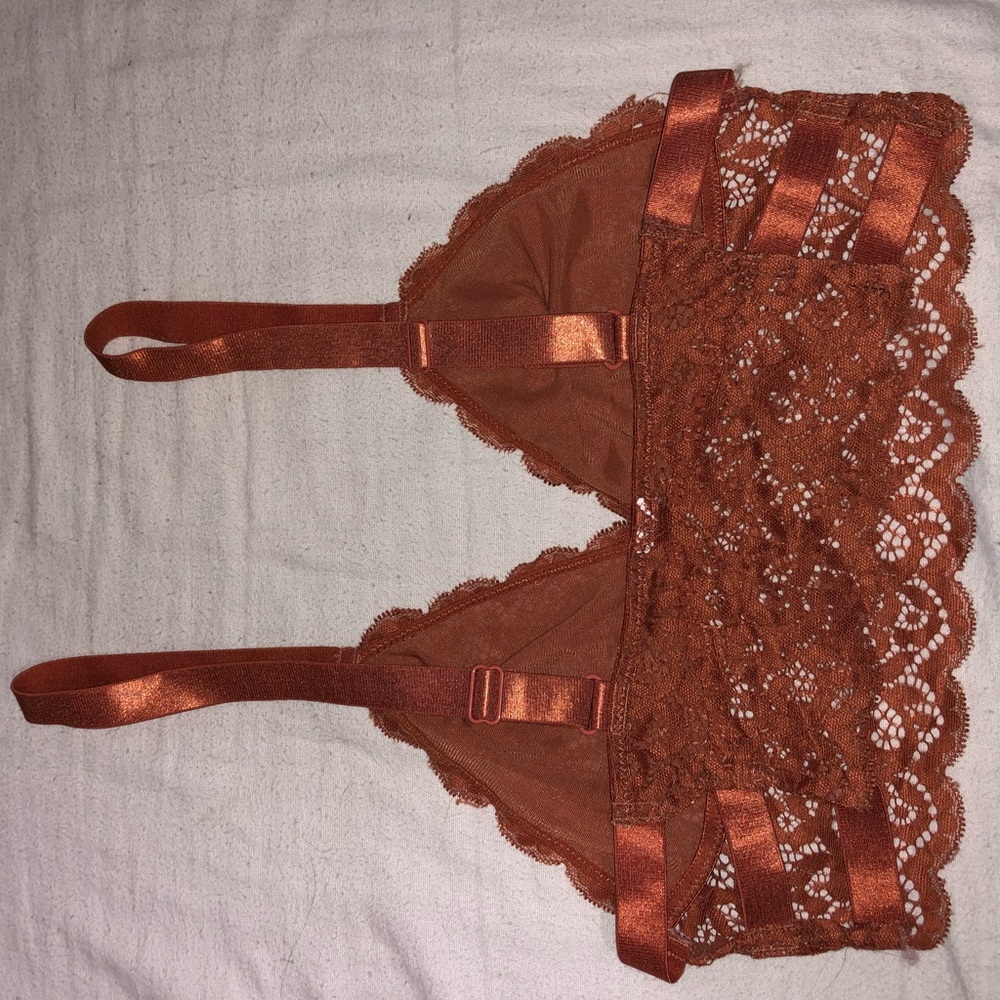 this is a burnt orange lace bralette - Picture 2 of 2